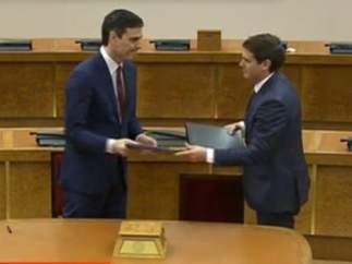 Pedro Sánchez y Albert Rivera