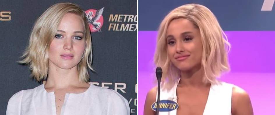 Ariana Grande imita a Jennifer Lawrence