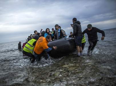 Refugiados en Lesbos