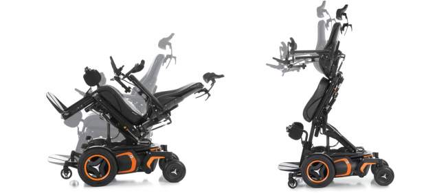 Las diferentes posiciones de una silla de ruedas eléctrica
