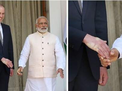 Narendra Modi y el príncipe Guillermo