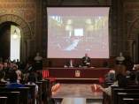 El presidente Carles Puigdemont y el rector D.Ramírez (UB) en el acto por Freginals. El presidente Carles Puigdemont y el rector D.Ramírez (UB) en el acto por Freginals.