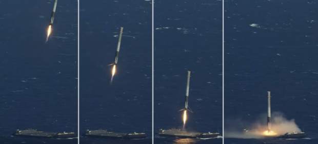El Falcon 9 posándose