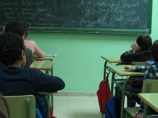 Alumnos musulmanes en la mezquita de Tetuán