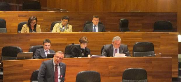 El consejero de Sanidad, Francisco del Busto, en la Junta General