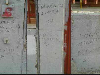 Pintadas en el colegio Juan XXIII de Fuenlabrada