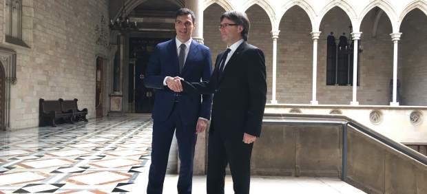 Pedro Sánchez y Carles Puigdemont