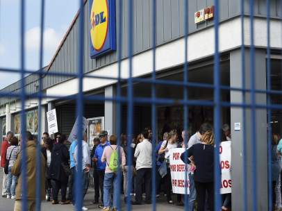 Protesta en el Lidl de Los Ochos