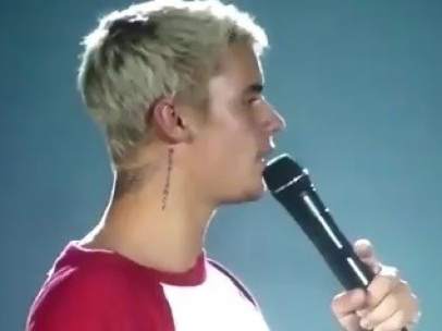 Justin Bieber en el concierto en Nueva Jersey