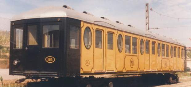 Vagón del Metro Transversal de Barcelona, de 1926. 
