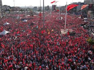 Masiva protesta en Turquía