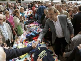 Mariano Rajoy de campaña en Galicia sin Feijóo