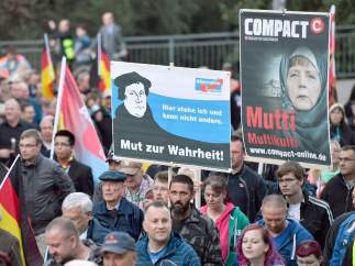 Manifestación de simpatizantes de AfD