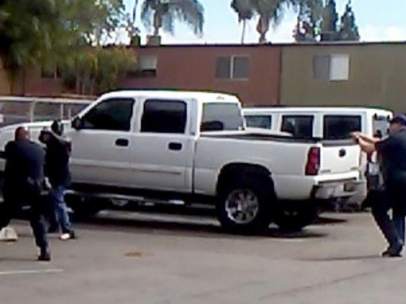 Imagen del vídeo sobre la muerte de un ciudadano negro cerca de San Diego