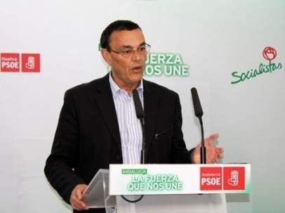 Ignacio Caraballo en la sede del PSOE