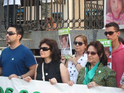 La madre de Ruth y José, Ruth Ortiz, en una concentración en Huelva.