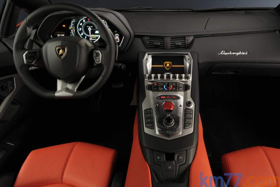 Aspecto interior del Lamborghini Aventador