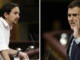 Pablo Iglesias y Albert Rivera en el debate de investidura en el Congreso Pablo Iglesias y Albert Rivera en el debate de investidura en el Congreso