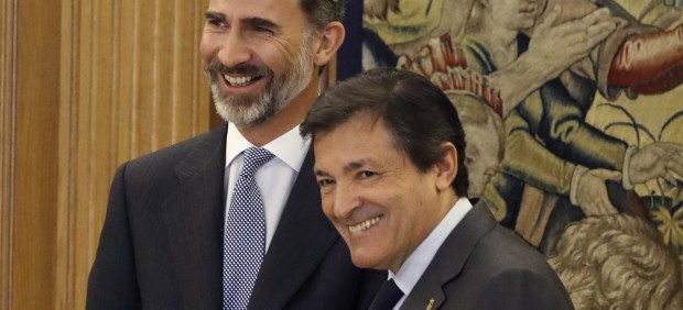 Javier Fernández, con Felipe VI