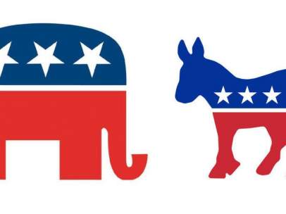Logos del Partido Republicano y del Partido Demócrata