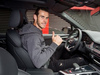 Gareth Bale con su nuevo Audi