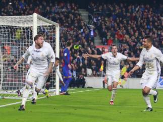 El Madrid celebra el 1-1