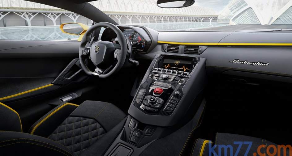 Interior del Lamborghini Aventador S