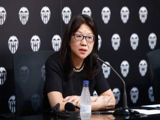 Layhoon Chan en rueda de prensa del Valencia CF
