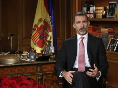 El rey pronuncia el tradicional mensaje de Navidad