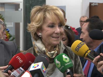 Esperanza Aguirre se pronuncia sobre la cabalgata de los Reyes Magos.