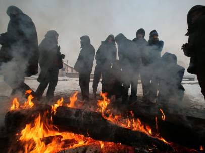 Refugiados en Belgrado
