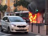 Se incendia un autobús de la EMT en Valencia Se incendia un autobús de la EMT en Valencia