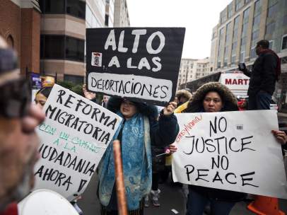 Manifestación contra Trump