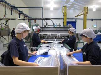 Trabajadores en una fábrica