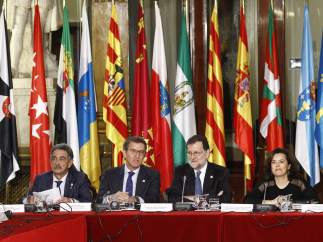 Rajoy preside la primera sesión de trabajo de la Conferencia de Presidentes
