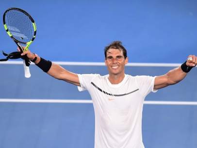 Rafa Nadal celebra su victoria