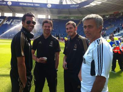 Mourinho, Arbeloa, Xabi Alonso y Casillas