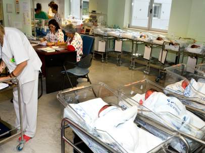 Recién nacidos en un centro hospitalario canario