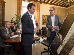 Monge (D) en la reunión en Bragança