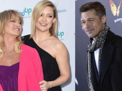 Goldie Hawn, Kate Hudson y Brad Pitt.