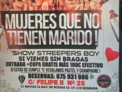 El cartel del Bailódromo Caña Dulce.