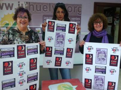 Representantes de IU en Huelva.