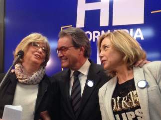 A.Mas, J.Ortega e I.Rigau en rueda de prensa
