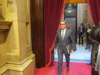Artur Mas, en el Parlament.
