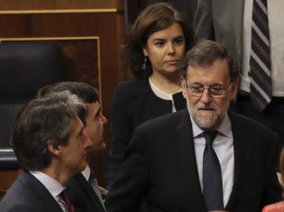 Rajoy, en el Congreso durante el debate de la estiba