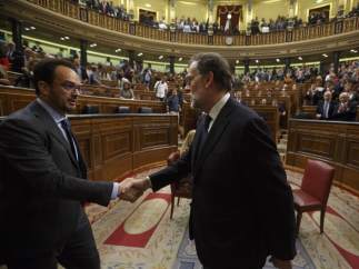 Mariano Rajoy y Antonio Hernando