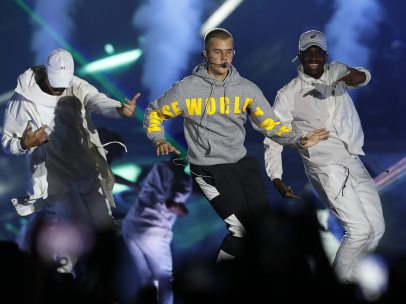 Justin Bieber actúa en Chile