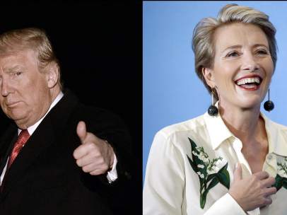 Donald Trump y Emma Thompson