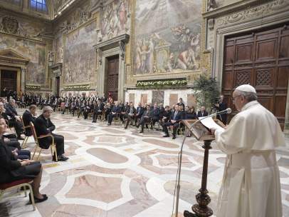El papa, con líderes de la UE