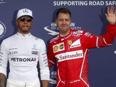 Hamilton y Vettel